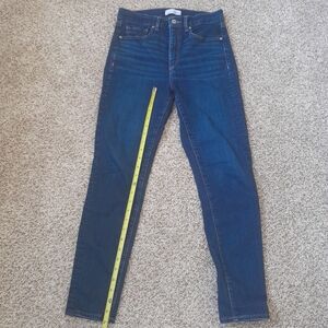 Loft High Rise Skinny Curvy Jeans Size 4 / 27 Dark Indigo Wash